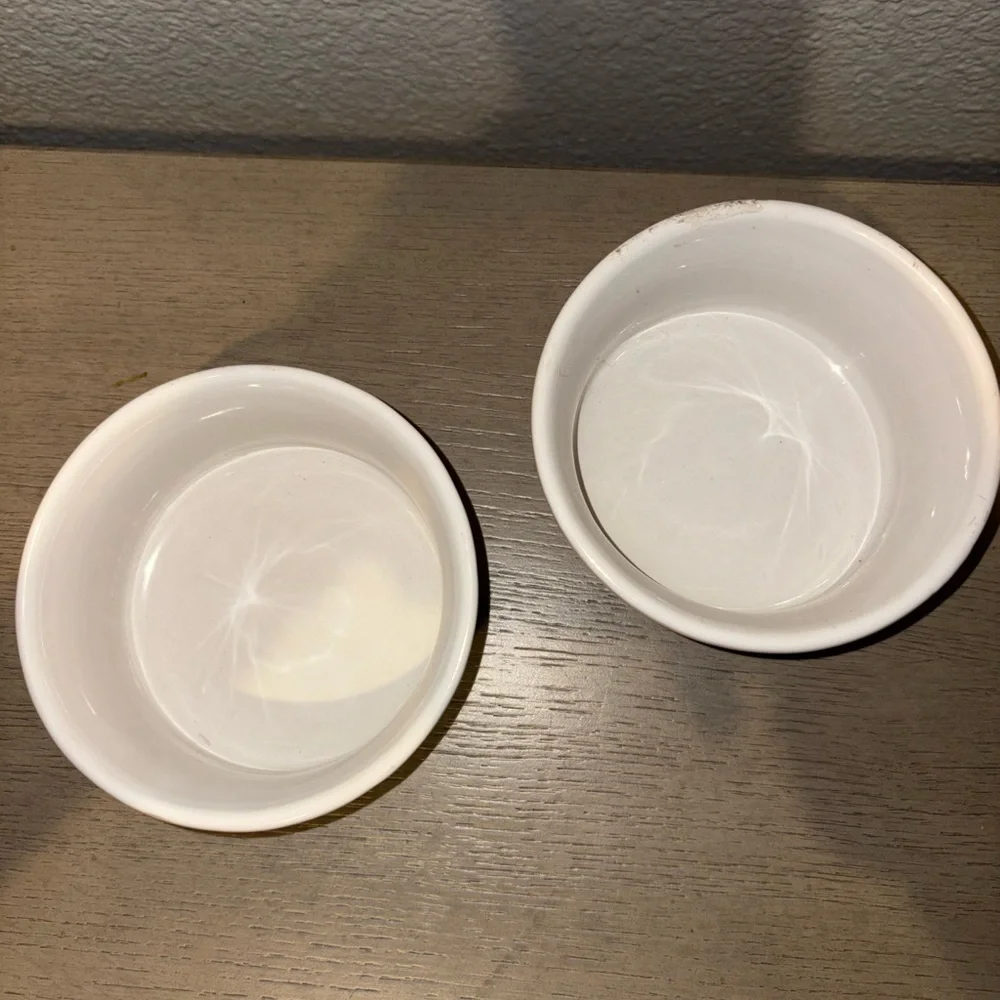 Vintage Provincial Bouquet  Bowls Set Of 2 Pieces Ramekin Set